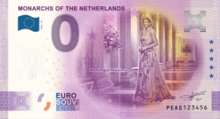 0 Euro souvenir note Nederland 2020 - Koningin Máxima